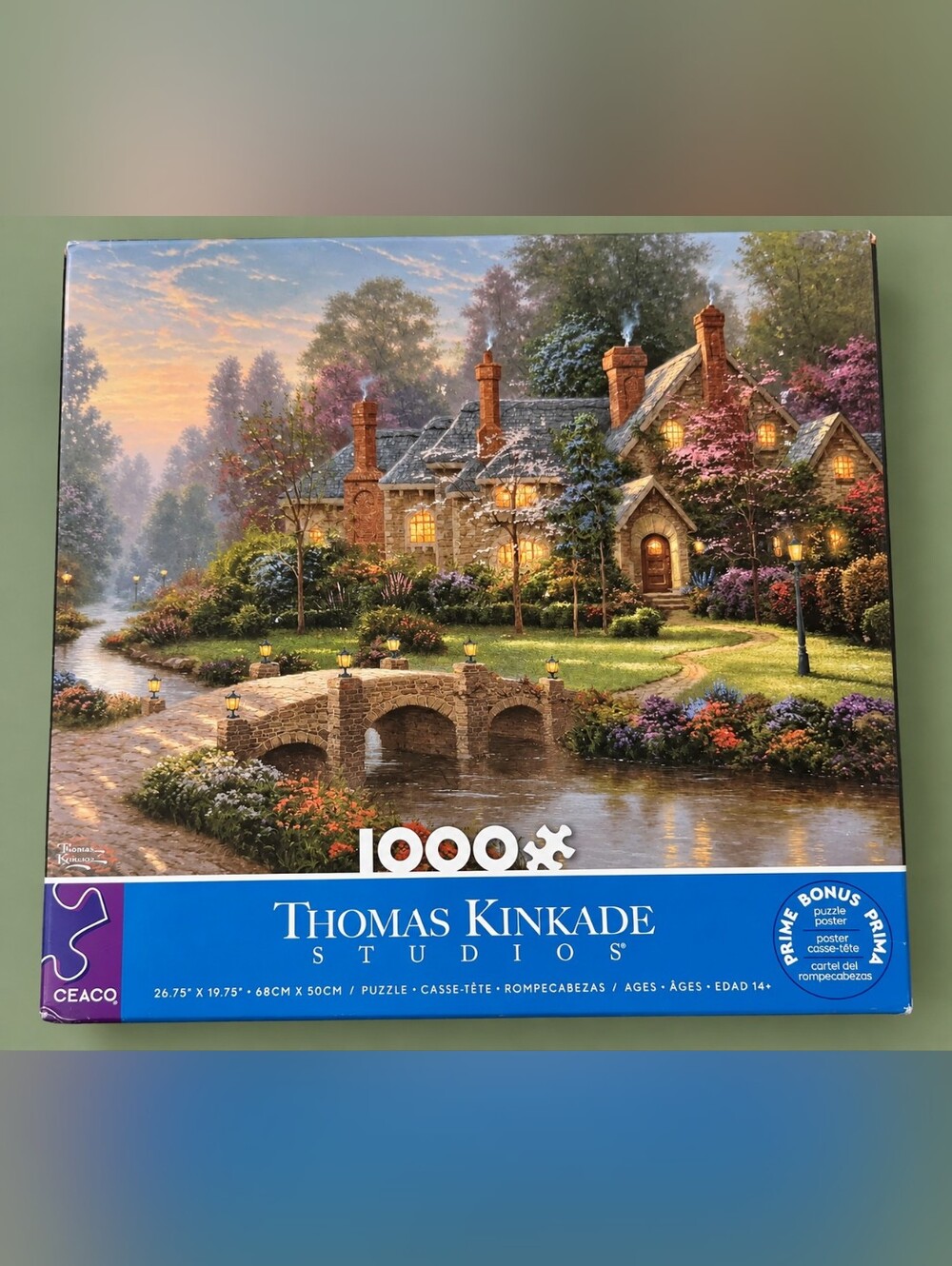 Thomas Kinkade Beyond Spring Gate 1000 Piece Puzzle Ceaco 2025 New Sealed
